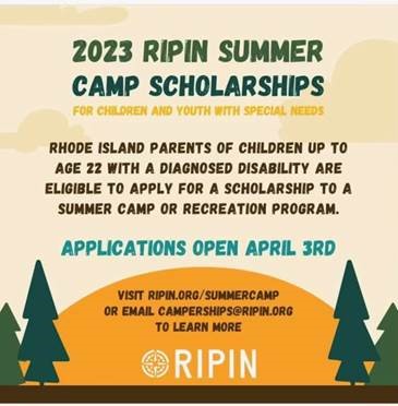 RI Parent Information Network 2023 Summer Camp Scholarships 
